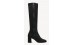 Tamaris μαύρη under the knee μπότα με χοντρό τακούνι 1-25508-41 001 Γυναικείες  Μπότες